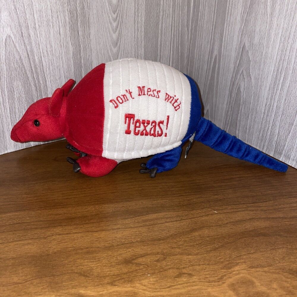 Zoona Don't Mess with Texas Armadillo Plush Soft Toy Stuffed Animal Resort Gifts